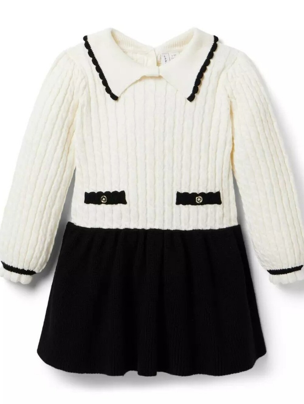 NWT Janie & Jack Cable Knit Colorblocked Dress Size 12 Years
